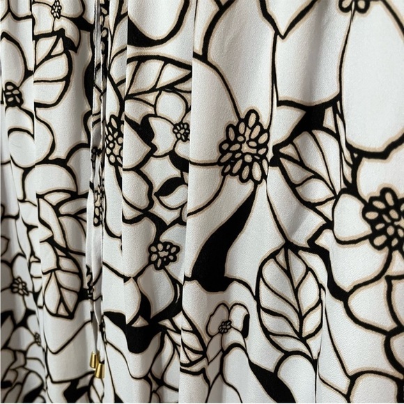 Worthington Maxi Skirt PXL drawstring neutral floral - Picture 3 of 9